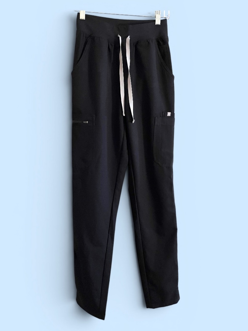 Figs High Waisted Yola Black Scrub Pants Size XST NWOT